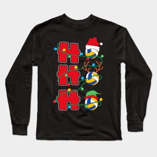 Ho Ho Ho Volleyball Christmas Gift Long Sleeve T-Shirt